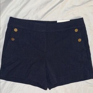 Women's Navy Polka Dot Shorts